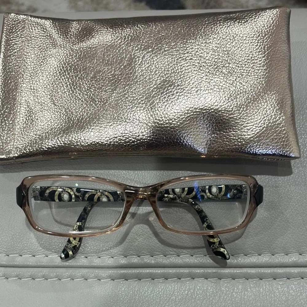 Bvlgari 4051-B glasses frames - transparent front, jeweled arms / sides